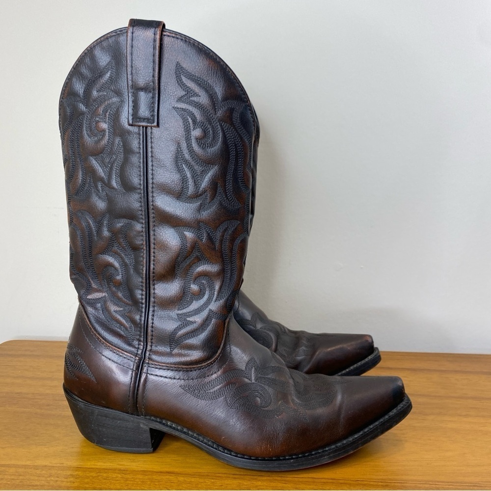 Laredo Hawk Leather Western Cowboy Boots Men’s 8.5D/Women’s 10.5 - Picture 2 of 14